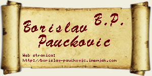 Borislav Paučković vizit kartica